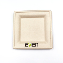 Natural Compostable Square Plates Heavy Duty Disposable Biodegradable Bagasse Plate
